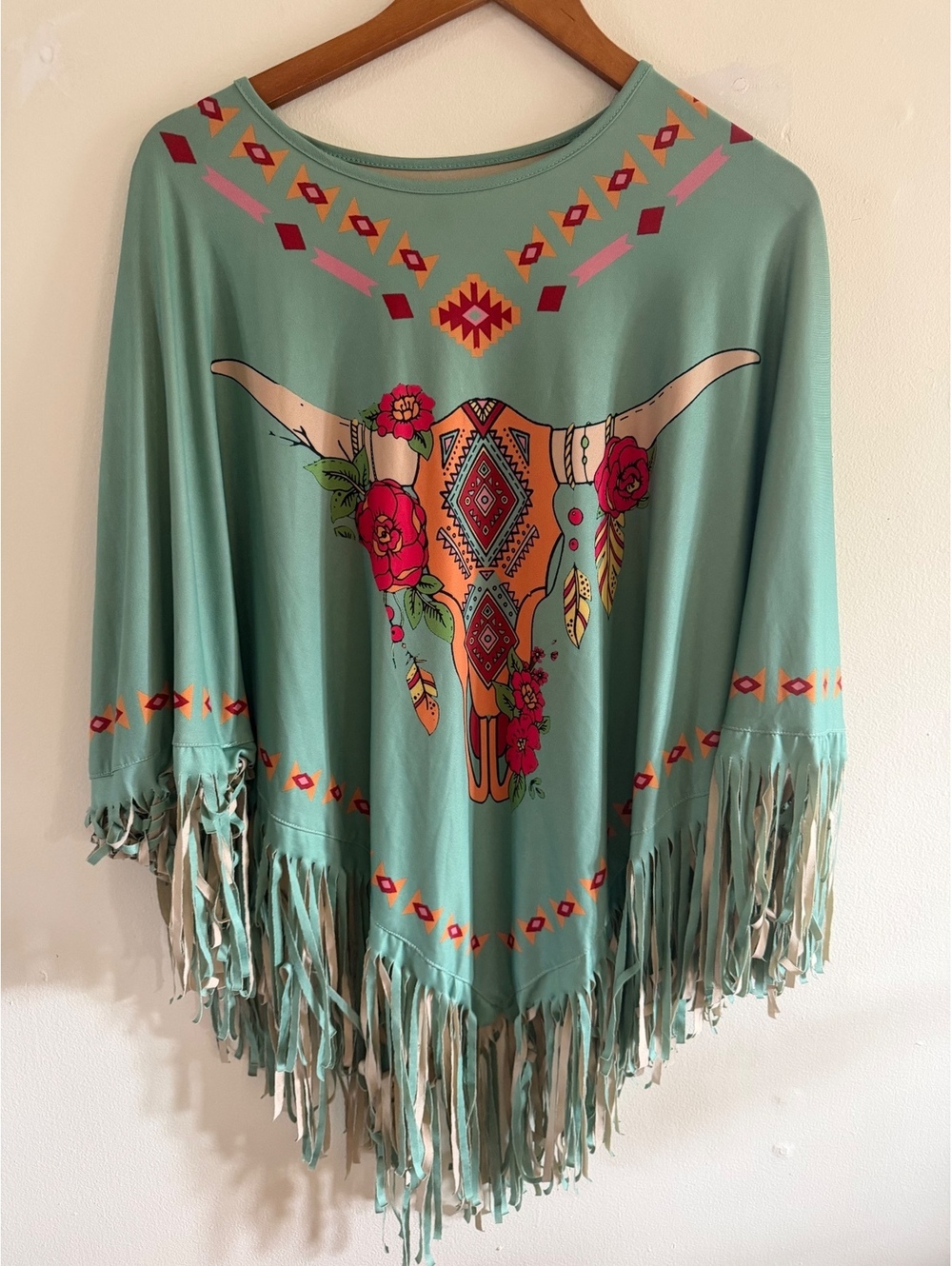 Montana West One Size Fringe Western Boho Poncho